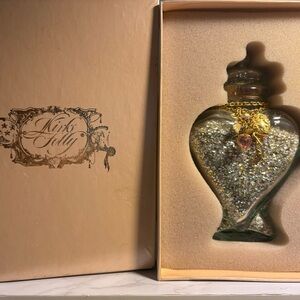 Kirks Folly Heart-Shaped Glitter Perfume Bottle